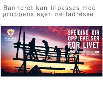 Profilbanner Opplevelser for livet, Mål: 300 x 150cm